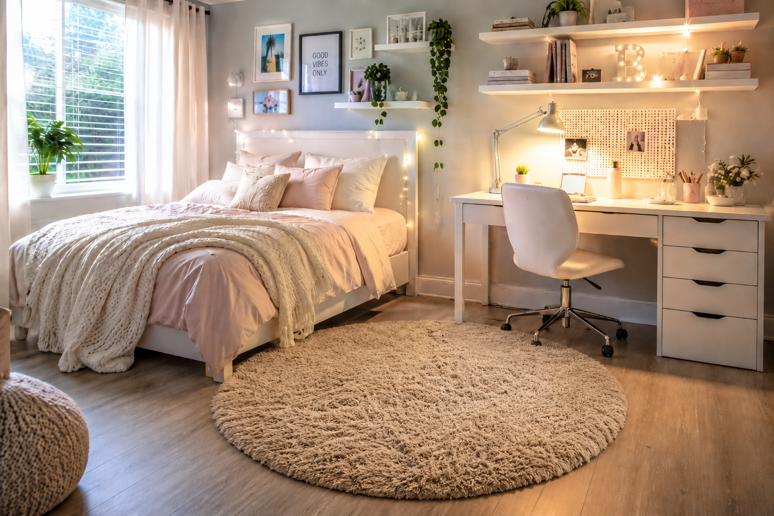 Plush Round Area Rug