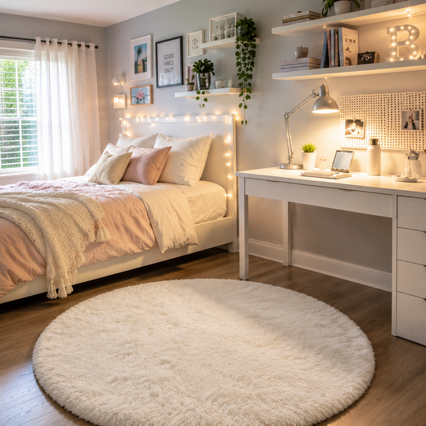 Plush Round Area Rug