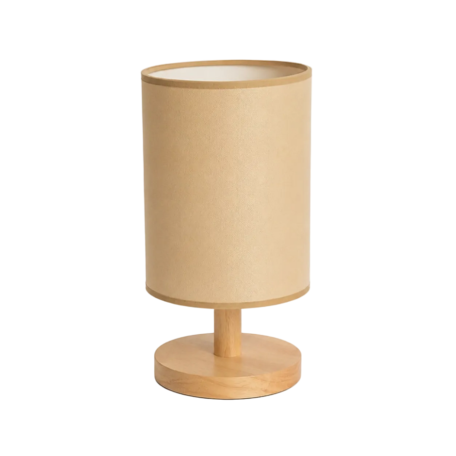 Lume Wood & Linen Bedside Lamp