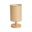 Lume Wood & Linen Bedside Lamp