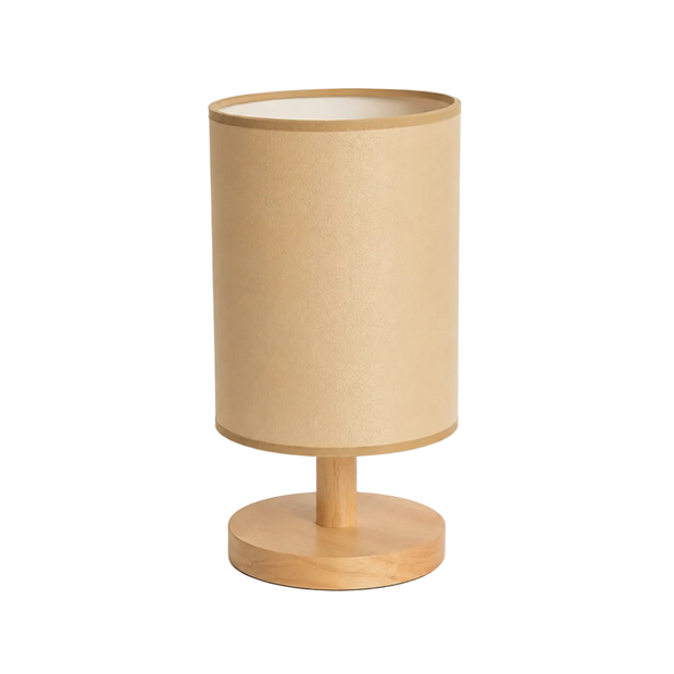 Lume Wood & Linen Bedside Lamp