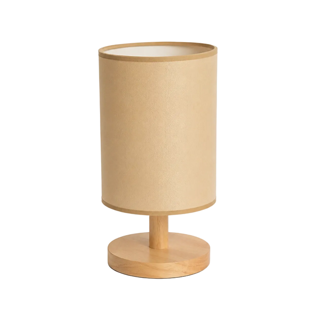 Lume Wood & Linen Bedside Lamp